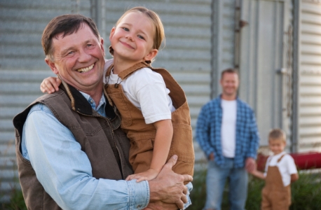 Farmer and a boy